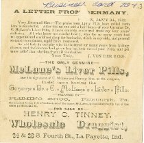 Henry C. Tinney Advertising Card