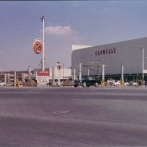 Street Views, WC Businesses, Main Street, Broadway Plaza, Capwell's, 76 Gas Station