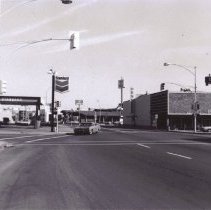 Transportation, Street Views, WC Businesses, Buildings, Main St., Olympic Blvd., Standard Gas, Broadway Plaza, J.C. Penney's, Great Western Savings, Bank of America