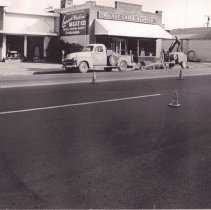 Street Views, Main Street, WC Buildings, Businesses, Transportation, Walnut Creek Meat Company, Lawrence Meat Market, David's House of Unfinished Furniture, Barney Gilbert Realtor