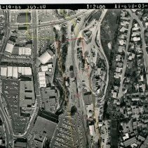 Aerial, Street Views, WC Buildings, Businesses, Broadway, Broadway Plaza, Trains, Capwell's, Main St.