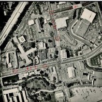 Aerial, Street Views, WC Buildings, Businesses, Newell Ave., Main St., Capwell's, Lucky's Market, Kaiser Hospital