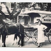 Joe Lawrence and Danville Meat Market Carriage, Postcard