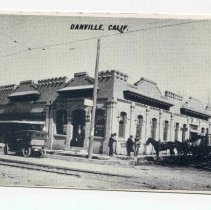 Big Store and San Ramon Valley Bank, Danville, California, Postcard