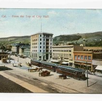 View of Berkeley, California from the top of City Hall, Postcard