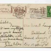 White and Gold Room, Hotel St. Francis, San Francisco, California, Postcard