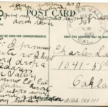 A view of the city across Lake Merrit, Oakland, California, Postcard