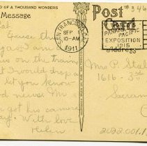 Masonic Temple, San Mateo, California, Postcard