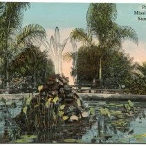 Pond Lillies in Mission Cliff Park, San Diego, California, Postcard