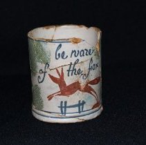 Delftware Cup "Beware the Fox"