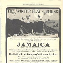 Black and white UFCo vacation adverisment  in the Harpers Bazaar Magazine.