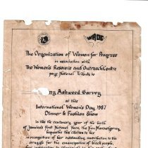 The Organization of Woman for Progress