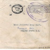 Letter-Governor of Jamaica to Miss Jennifer Hart