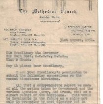 Draft Letter- Rev. Hugh Sherlock to His Excellency the Governor, Sir Hugh Foot
