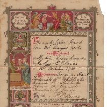 Baptismal Certificate- Dr. Kenneth L. Hart