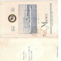 Fyffes Line T.S.S. Golfito Menu