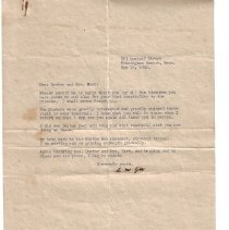 Thank You Letter to Doctor and Mrs. Hart