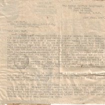 Letter to Mrs. Ken Hart from  Miss Joyce Burnham