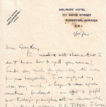 Letter to Gwenllian Hart from Betty