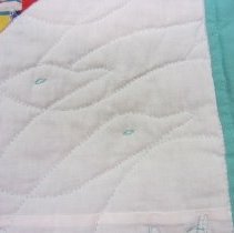 Cruise quilt, closeup of dolphins