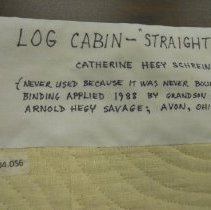 Straight Furrow Log Cabin