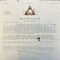 Letter from Mary McElwain