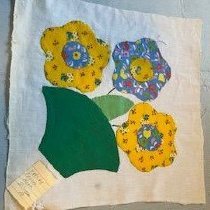 Green Pot Of Three Flowers D