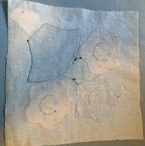 Green Pot Of Three Flowers E