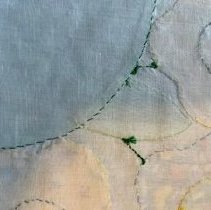 Green Pot Of Three Flowers F