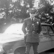 OSP trooper Richard Bouie and '62 Chev patrol vehicle