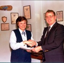 Supt. John Williams and Laurel Garrison