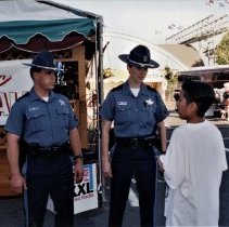 Sr. Tpr. Bill Bedell and Tpr. Maureen Bedell at the Oregon State Fair.