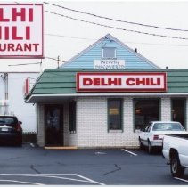 Delhi Chili restaurtant and sign