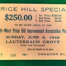 1948 ticket to South West Price Hill picnic