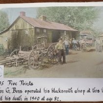 John Bens Blacksmith Shop at Five Points, circa 1895