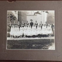 Father Joseph Sund of OLV with First Communicants 1917