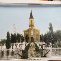 Our Lady of Victory Church built 1853-Cemetery in front