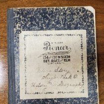 Clara Story history and geography composition book, 1914