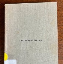 BOOK-Cincinnati in 1826-reprint-a-cover