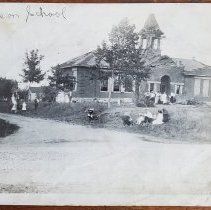 Williams School (labeled Wilson School) damaged by storm-1913