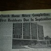 Photocopy of news story about Riverview Senior Home