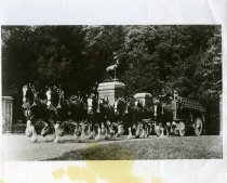 Clydesdales pulling carriage