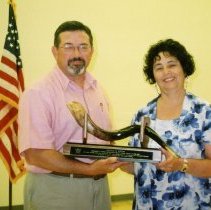 Two people with shofar