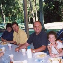Gamble family at a picnic at the Federation