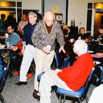 People attending casino night