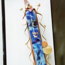 Closeup of mezuzah that was affixed to Federation building at dedication
