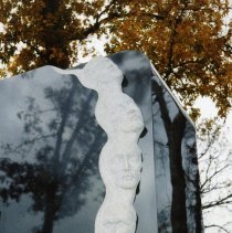 Broken Lives sculpture in Federation garden