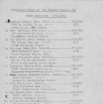 Protestant Womn on the Women's Council for Human Relations