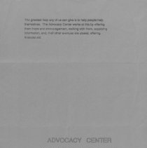 Information on the Advocay Center in South Bend