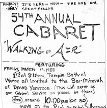54th Annual Cabaret Invitation and Information
